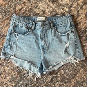 Abercrombie & Fitch Faded Blue Denim Shorts